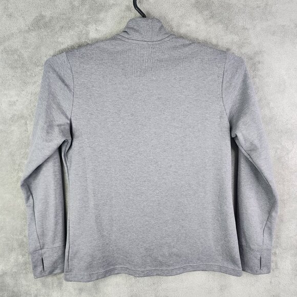 Mens Gray Adidas Pullover Sweatshirt Long Sleeve 1/2 Zip Mock Neck Size L - Picture 11 of 14